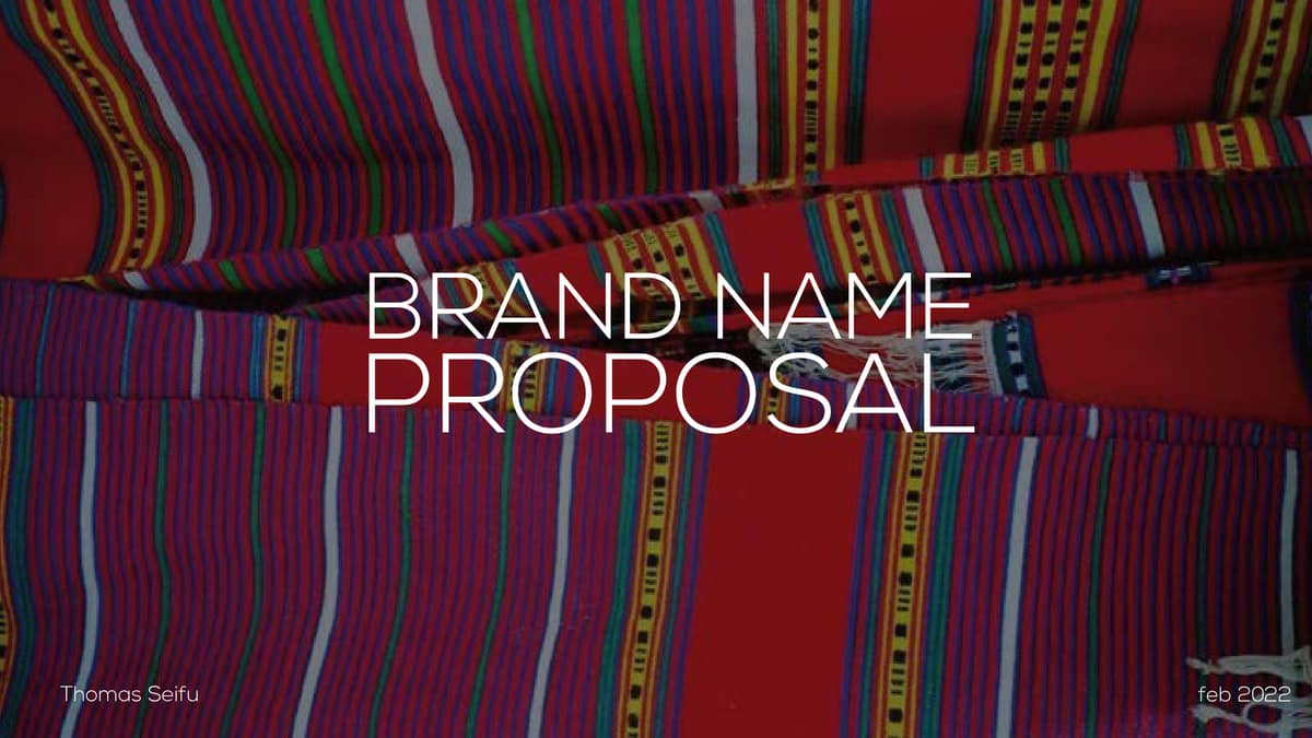Brand Guideline Library — Garment name proposal