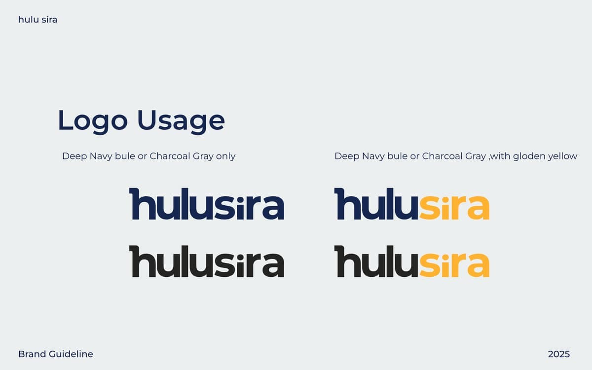 Brand Guideline Library — Hulu Sira