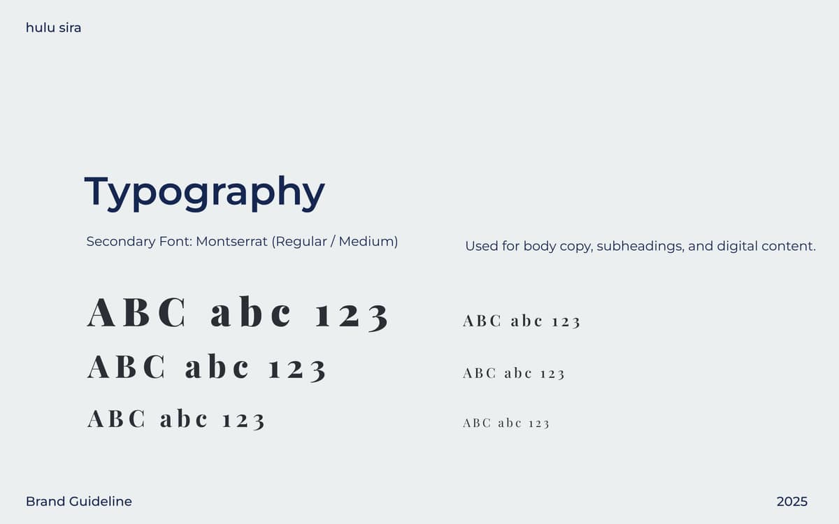 Brand Guideline Library — Hulu Sira