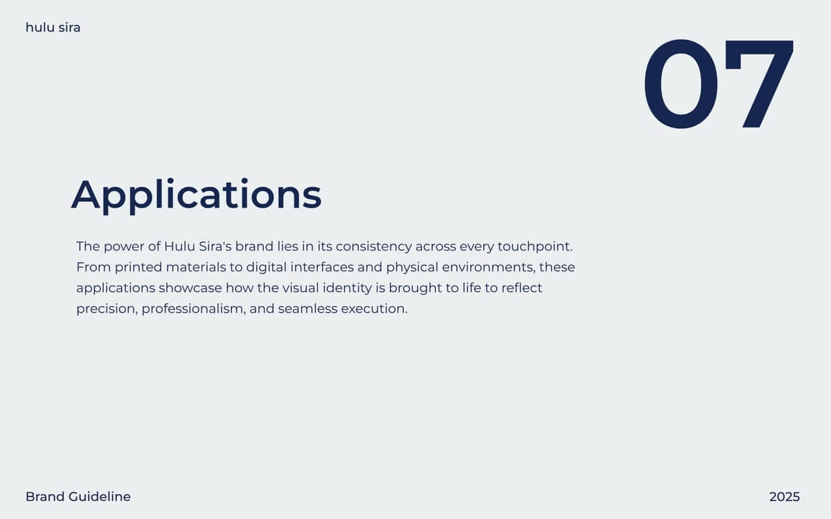 Brand Guideline Library — Hulu Sira
