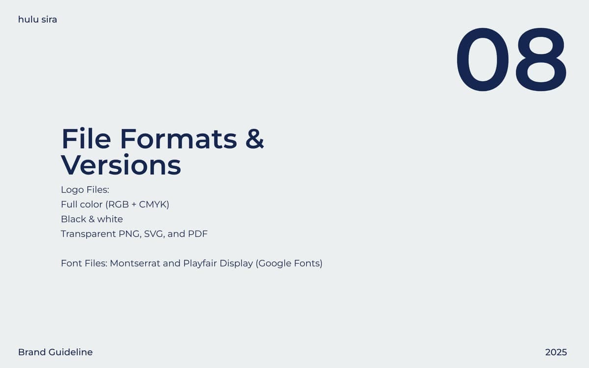 Brand Guideline Library — Hulu Sira