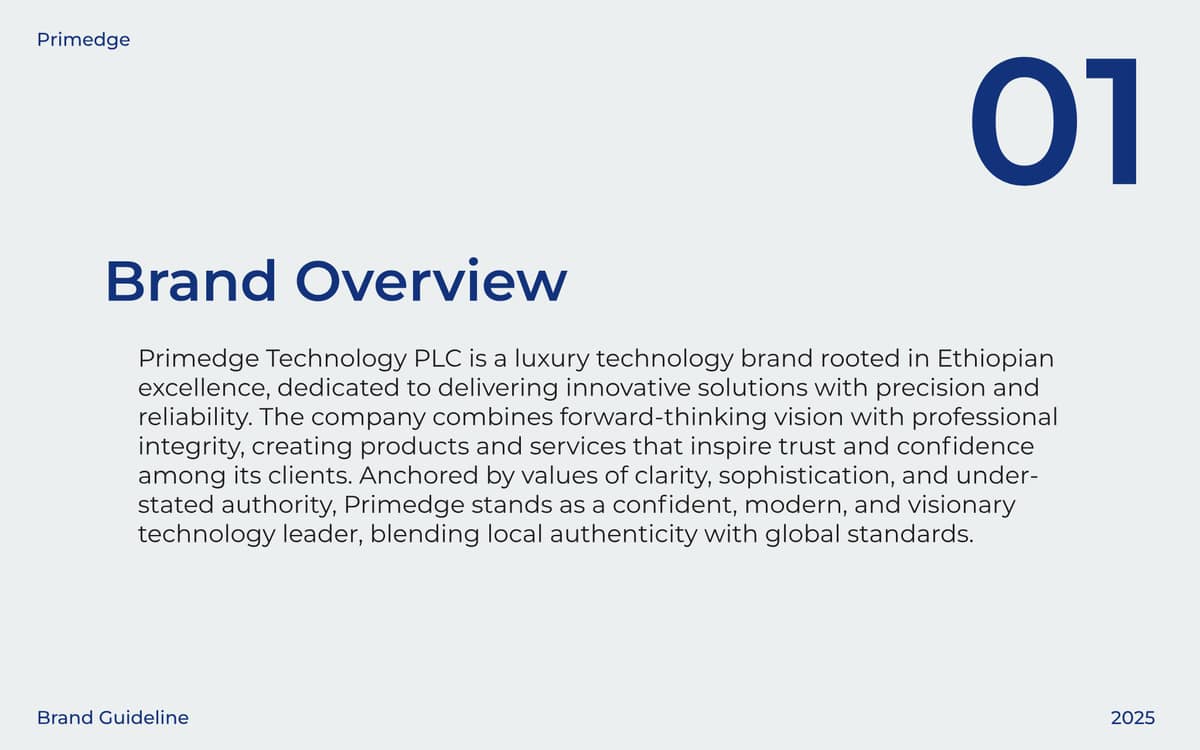 Brand Guideline Library — Primedge