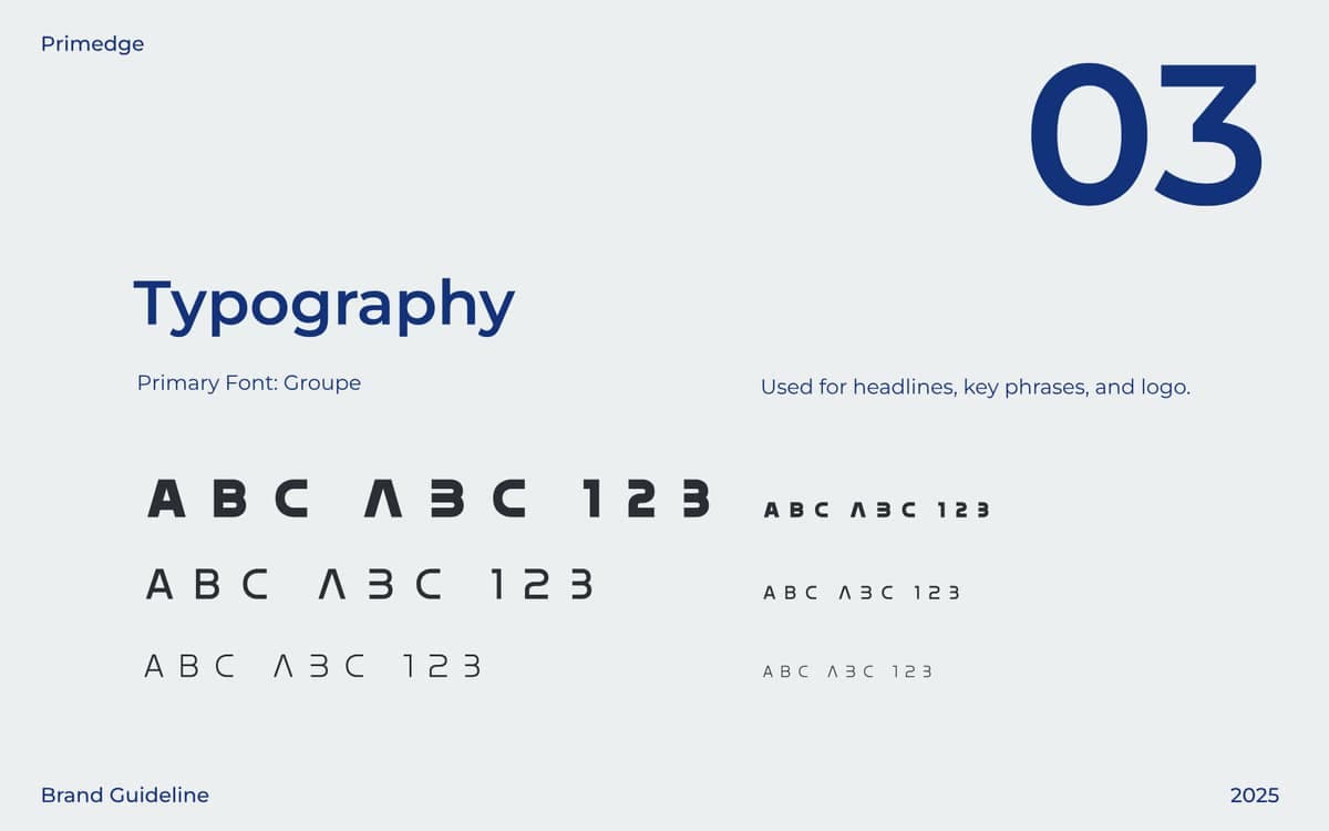 Brand Guideline Library — Primedge