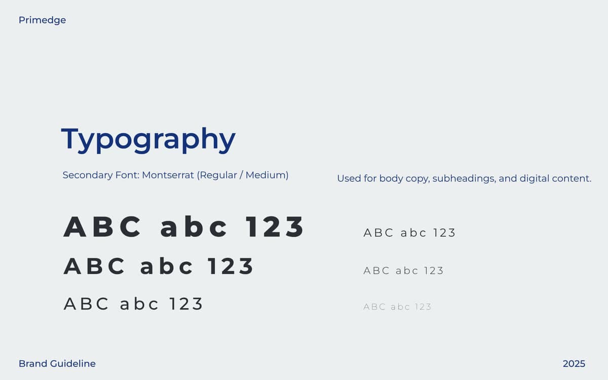 Brand Guideline Library — Primedge