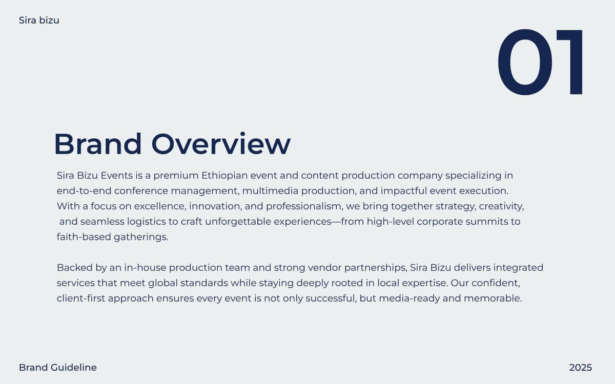 Brand Guideline Library — Sira Bizu