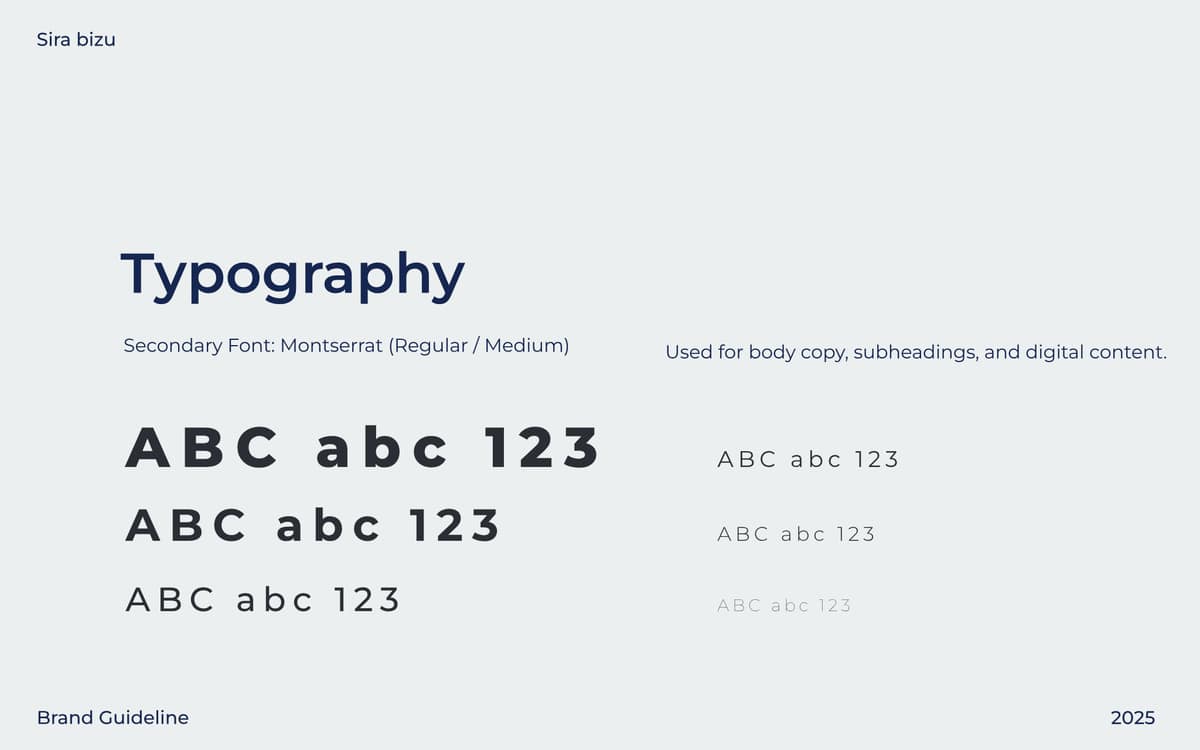Brand Guideline Library — Sira Bizu