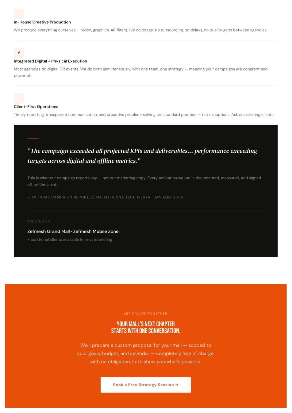 Mall Activation — Mall activation proposal